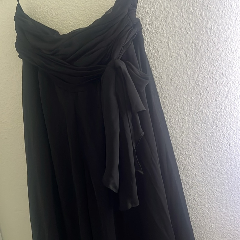 Y2K Sheer Black Chiffon Overlay Pants Ruffle Wide Leg Witchy Glam - Picture 7 of 9
